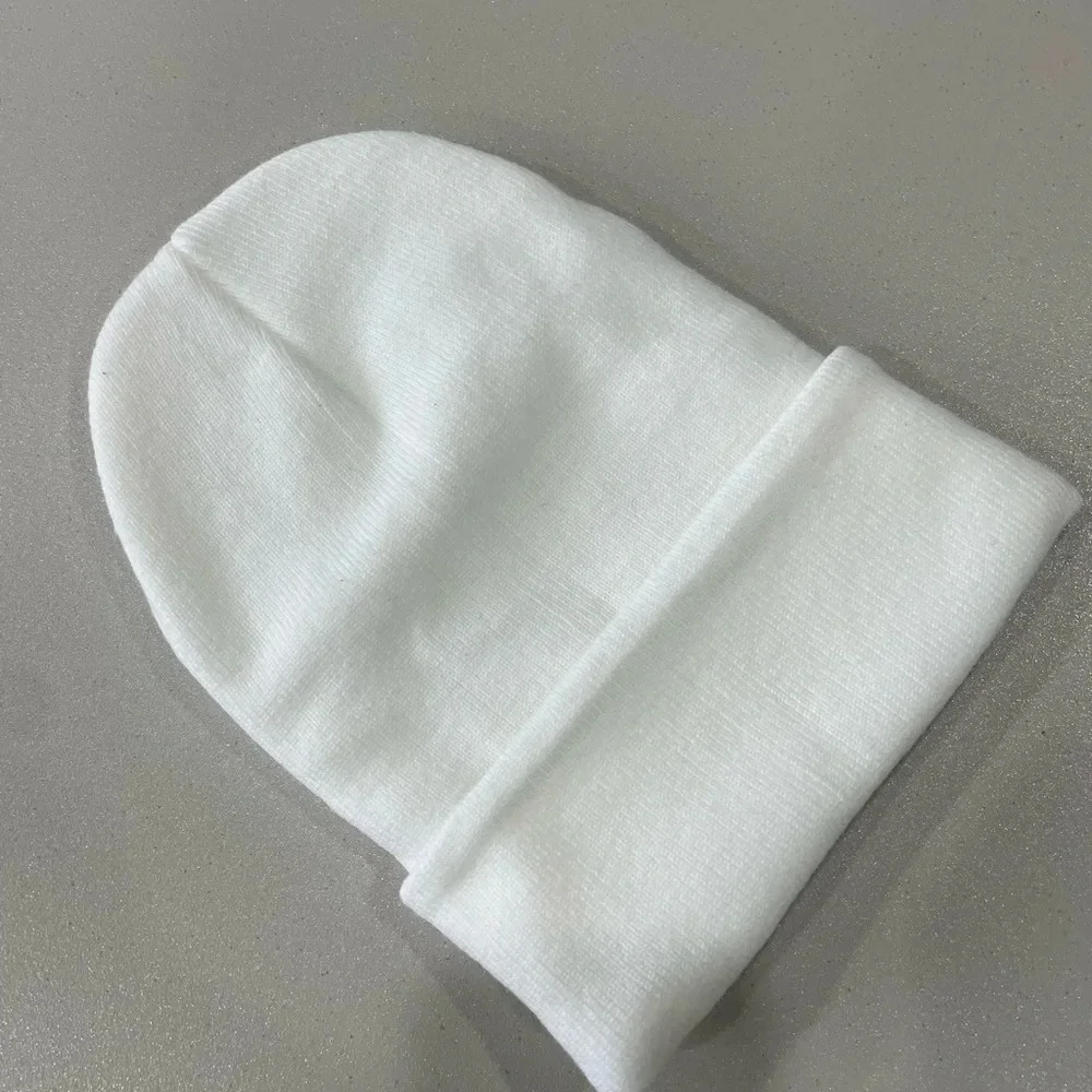 White Beanie Hat 100% Acrylic